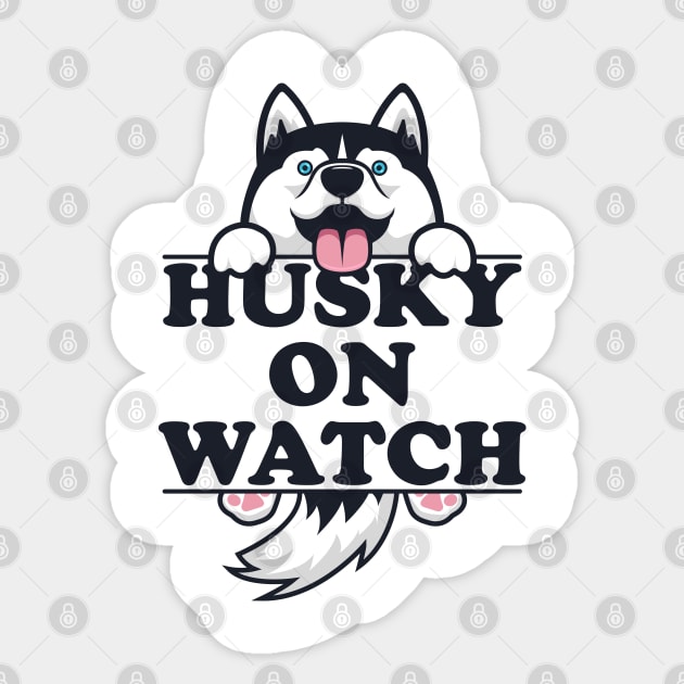 Husky On Watch Sticker by AllanDolloso16